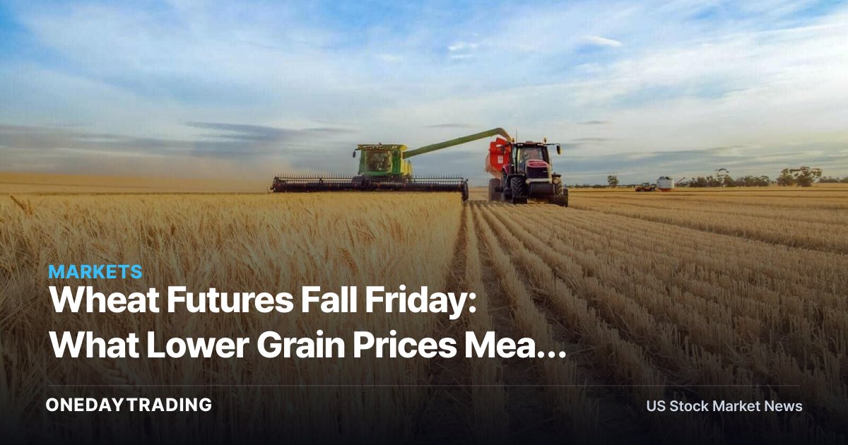 Wheat Futures Fall Friday: What Lower Grain Prices Mean for ADM, BG and Ag Stocks