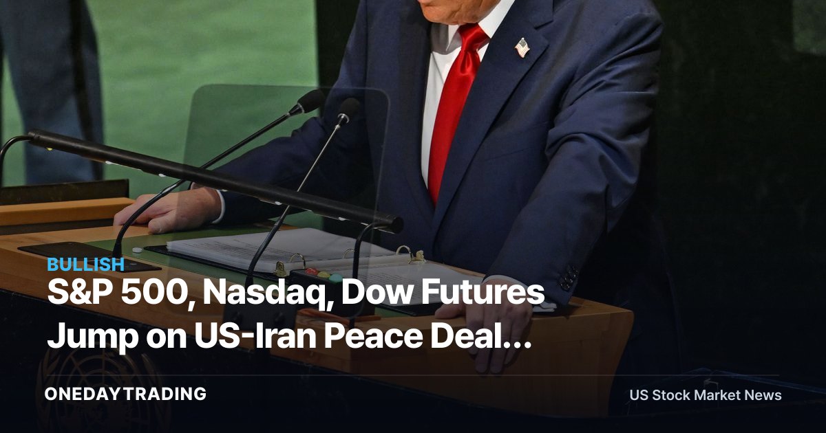 S&P 500, Nasdaq, Dow Futures Jump on US-Iran Peace Deal: Risk-On Rally