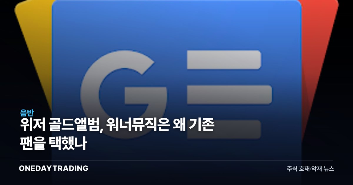 위저 골드앨범, 워너뮤직은 왜 기존 팬을 택했나