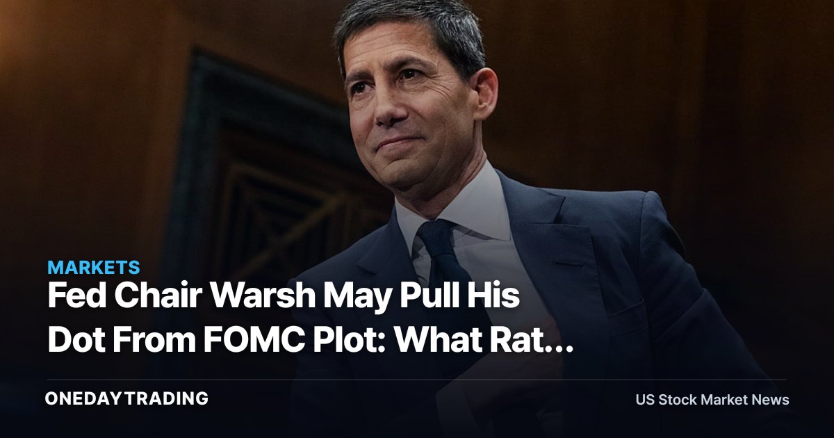 Fed Chair Warsh May Pull His Dot From FOMC Plot: What Rate Uncertainty Means for Banks and Stocks