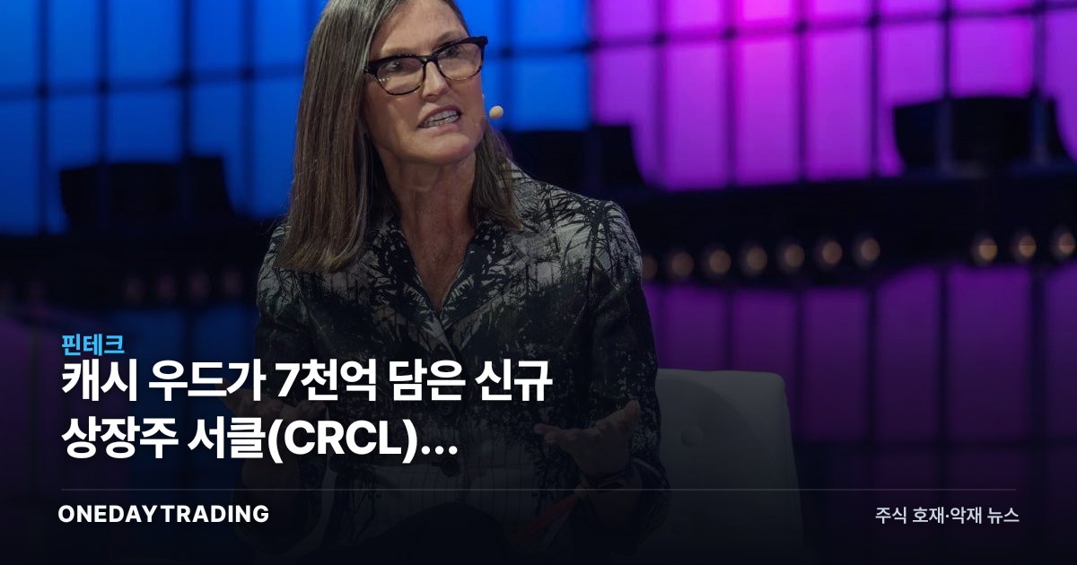 캐시 우드가 7천억 담은 신규 상장주 서클(CRCL), 스테이블코인 투자 포인트