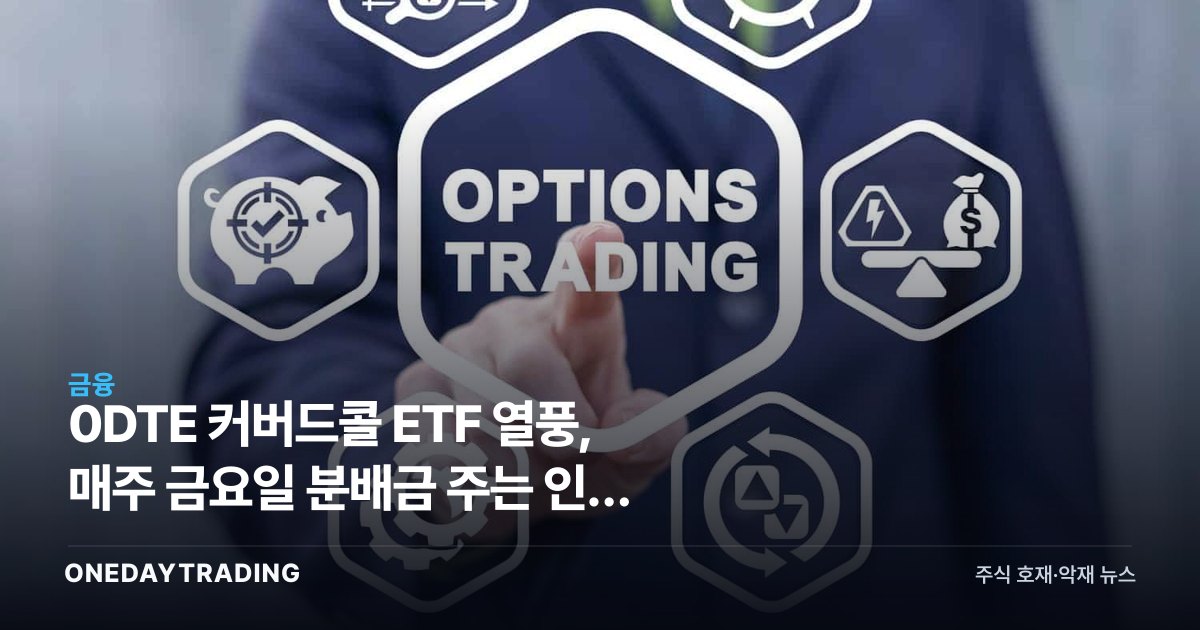 0DTE 커버드콜 ETF 열풍, 매주 금요일 분배금 주는 인컴 상품의 명암