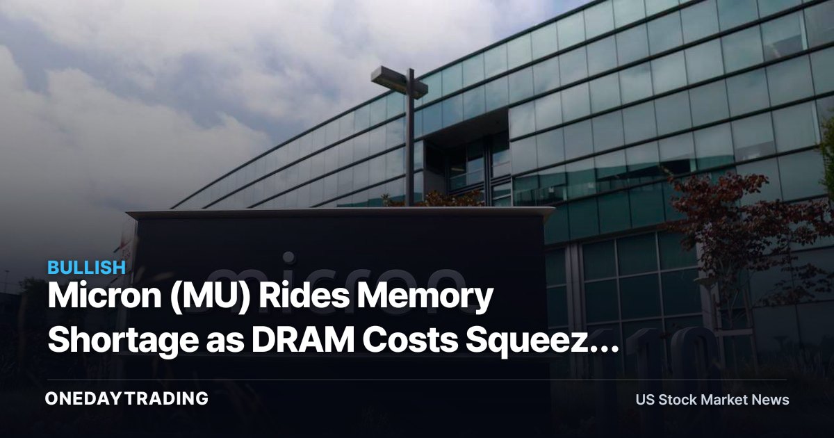 Micron (MU) Rides Memory Shortage as DRAM Costs Squeeze Even Apple (AAPL)