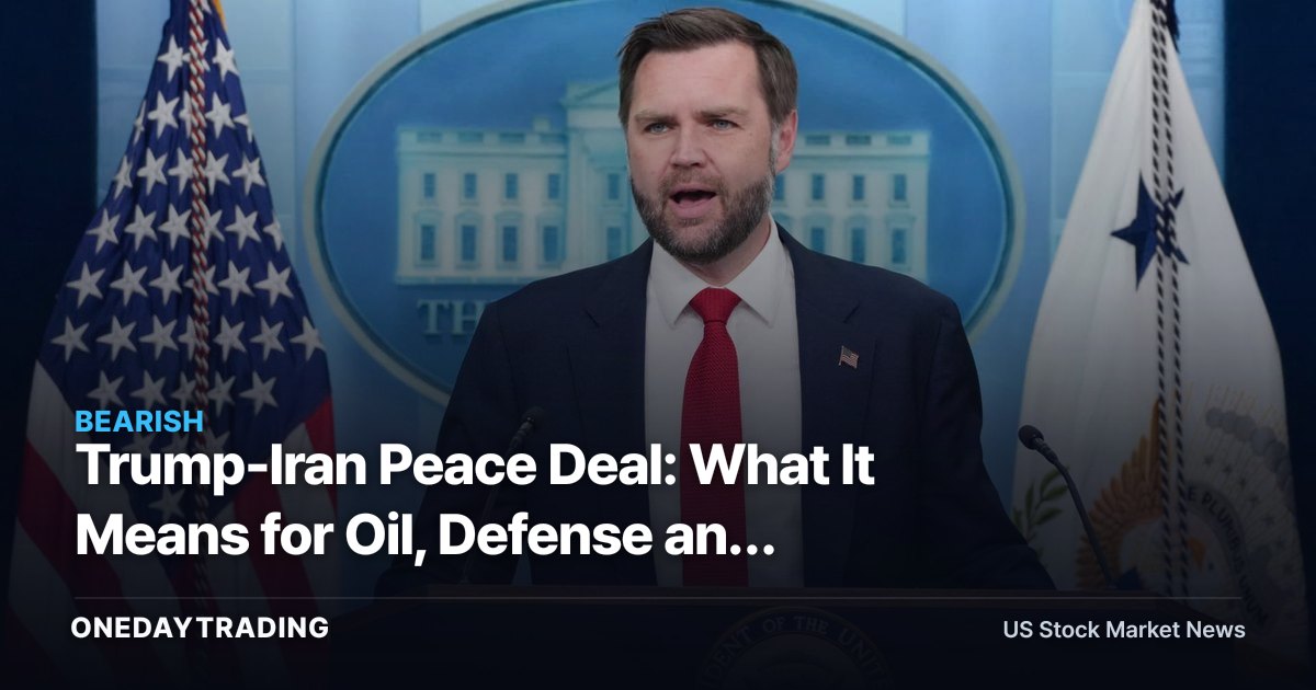 Trump-Iran Peace Deal: What It Means for Oil, Defense and Airline Stocks (XOM, LMT)