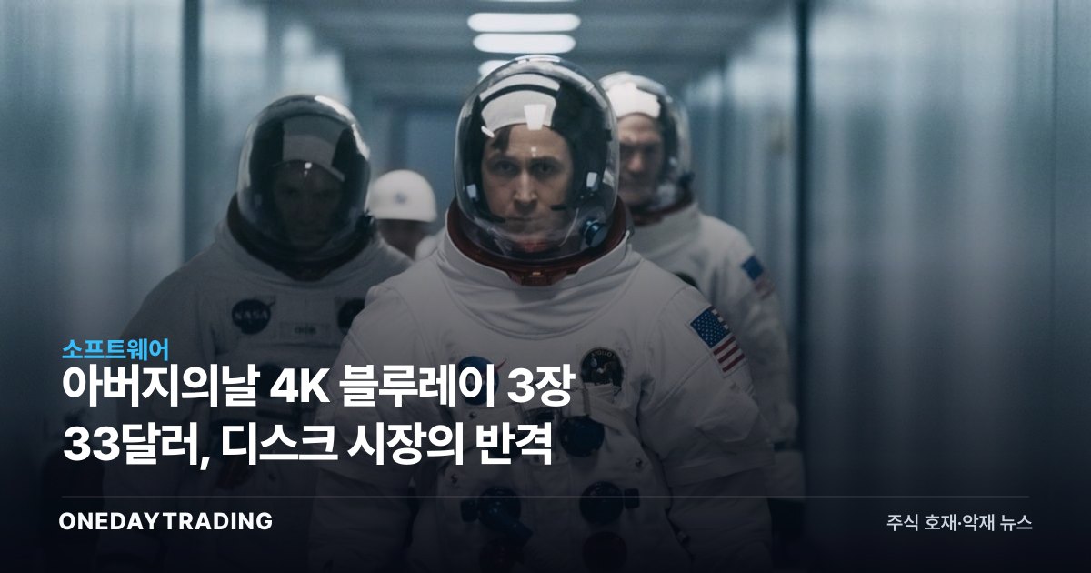 아버지의날 4K 블루레이 3장 33달러, 디스크 시장의 반격