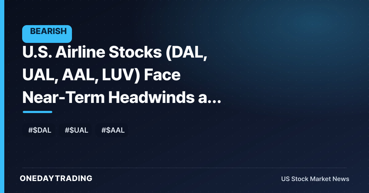 U.S. Airline Stocks (DAL, UAL, AAL, LUV) Face Near-Term Headwinds as Focus Turns to Fundamentals