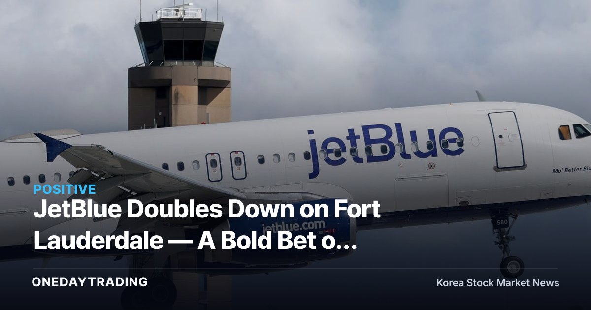 JetBlue Doubles Down on Fort Lauderdale — A Bold Bet on Lounges and International Expansion