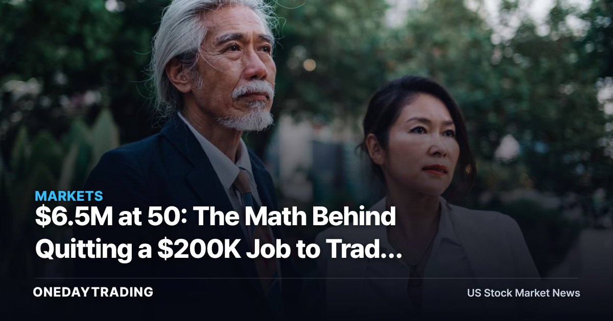 $6.5M at 50: The Math Behind Quitting a $200K Job to Trade Full-Time