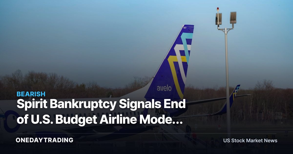 Spirit Bankruptcy Signals End of U.S. Budget Airline Model as UAL, DAL Win