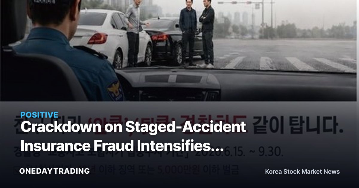 Crackdown on Staged-Accident Insurance Fraud Intensifies: What It Means for Non-Life Insurers' Loss Ratios