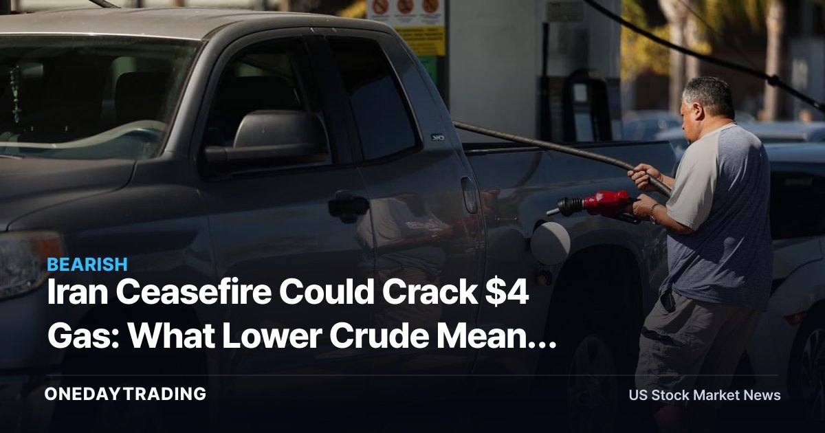Iran Ceasefire Could Crack $4 Gas: What Lower Crude Means for XOM, CVX and Airlines