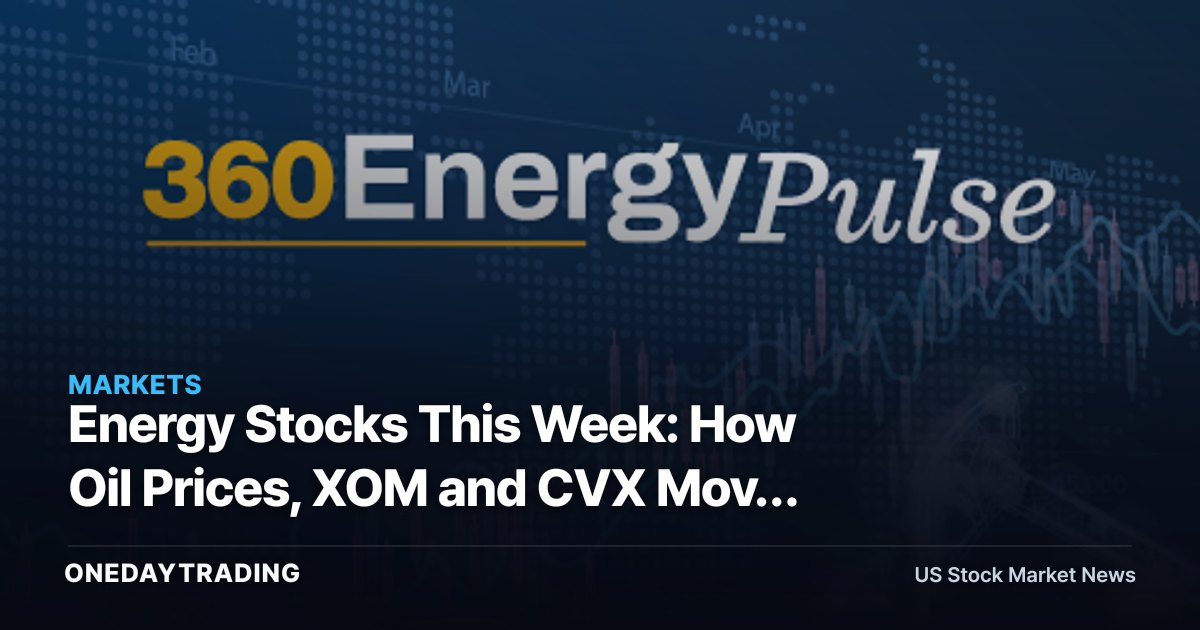 Energy Stocks This Week: How Oil Prices, XOM and CVX Move the Sector