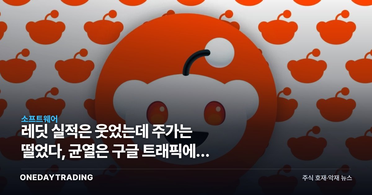 레딧 실적은 웃었는데 주가는 떨었다, 균열은 구글 트래픽에서 시작됐다