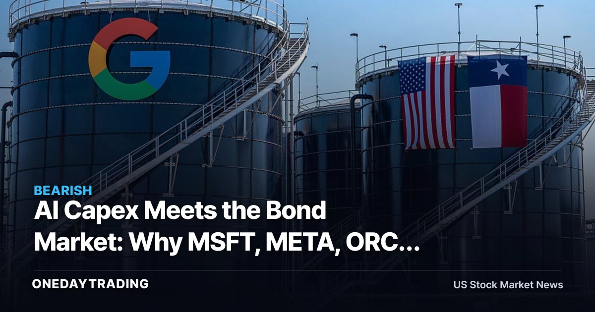 AI Capex Meets the Bond Market: Why MSFT, META, ORCL and Amazon Now Trade on Rates