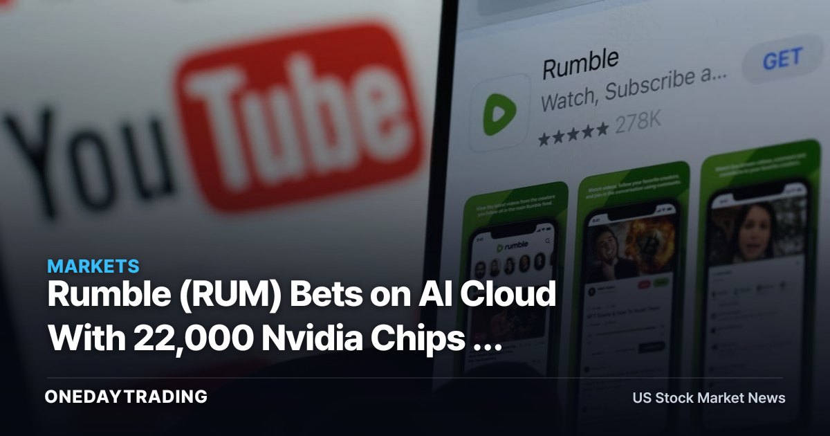 Rumble (RUM) Bets on AI Cloud With 22,000 Nvidia Chips — Genuine Pivot or Costly Detour?