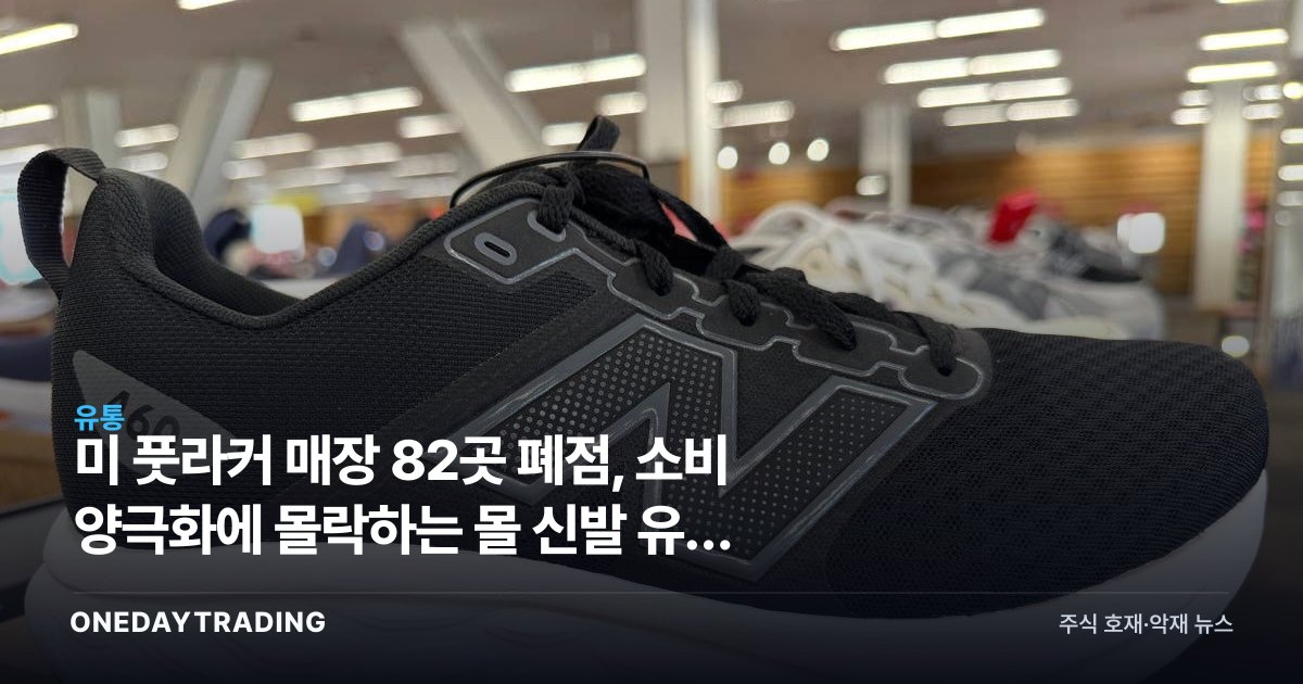美 풋라커 매장 82곳 폐점, 소비 양극화에 몰락하는 몰 신발 유통 분석