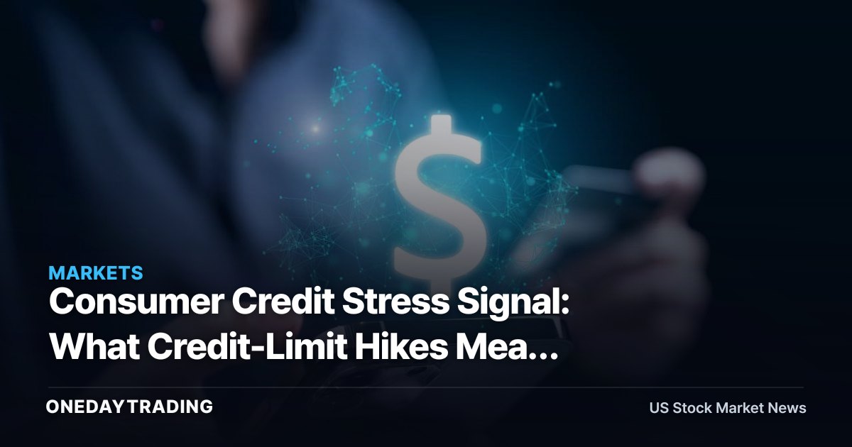 Consumer Credit Stress Signal: What Credit-Limit Hikes Mean for COF, SYF, DFS and Card Issuers