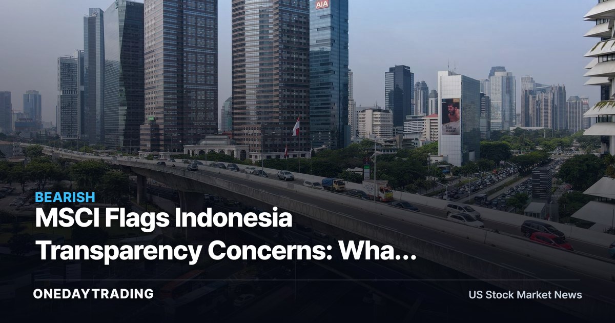 MSCI Flags Indonesia Transparency Concerns: What EIDO and Emerging-Market Investors Should Watch