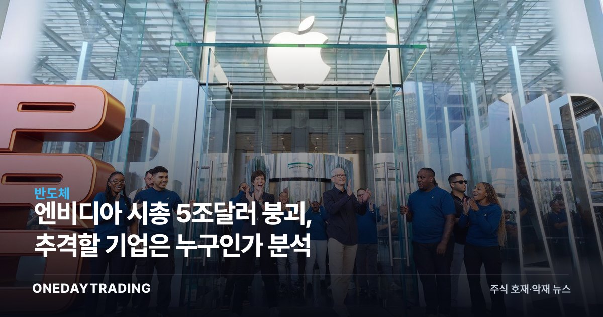엔비디아 시총 5조달러 붕괴, 추격할 기업은 누구인가 분석