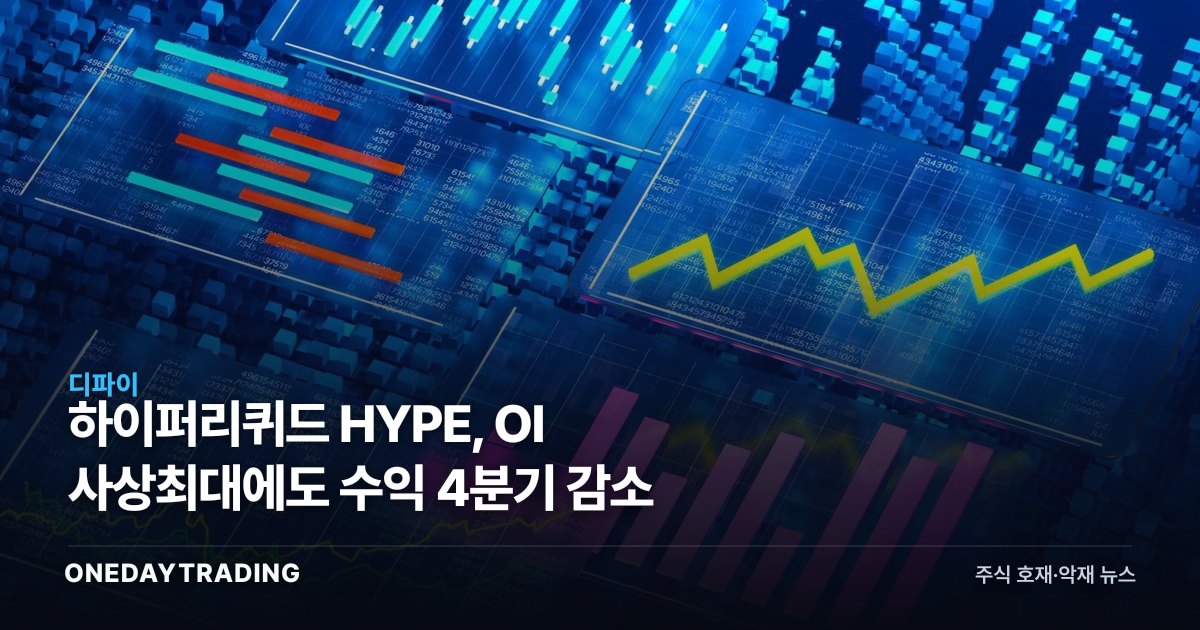 하이퍼리퀴드 HYPE, OI 사상최대에도 수익 4분기 감소