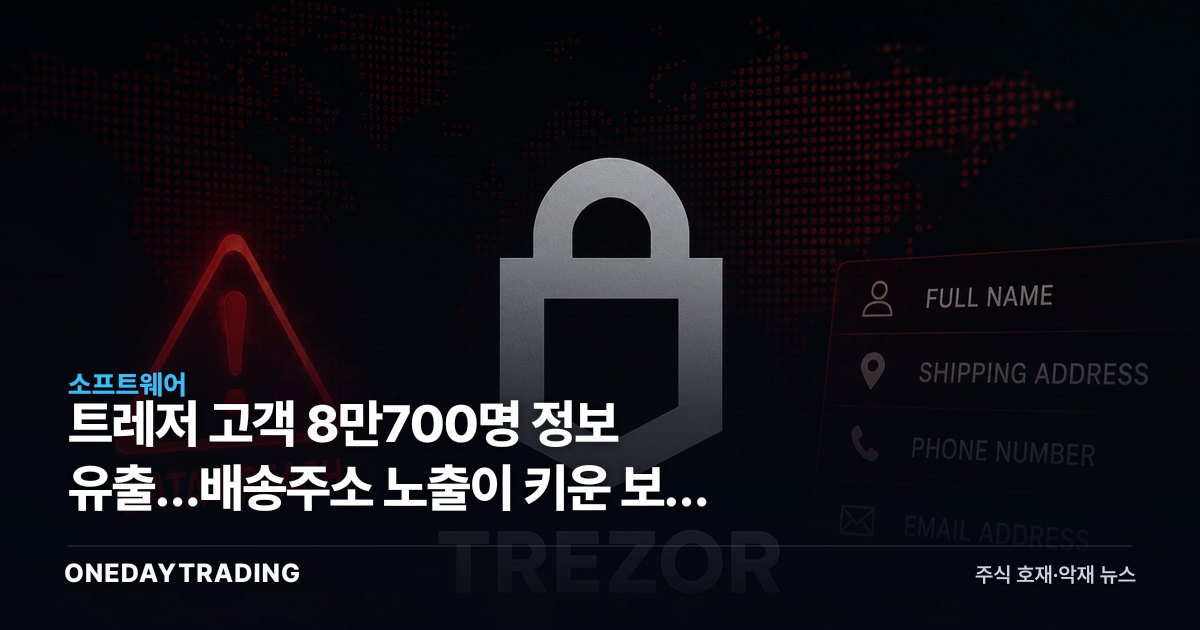 트레저 고객 8만700명 정보 유출…배송주소 노출이 키운 보안 비용