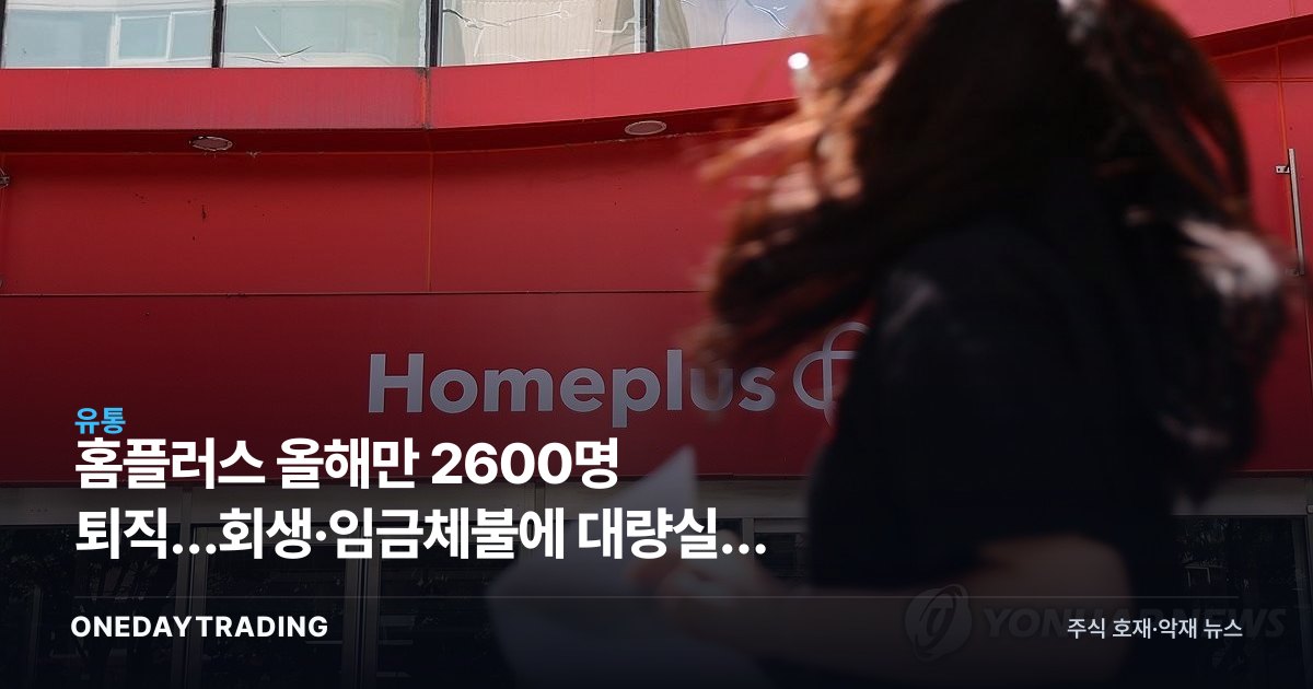 홈플러스 올해만 2600명 퇴직…회생·임금체불에 대량실직 위기, 유통 지각변동