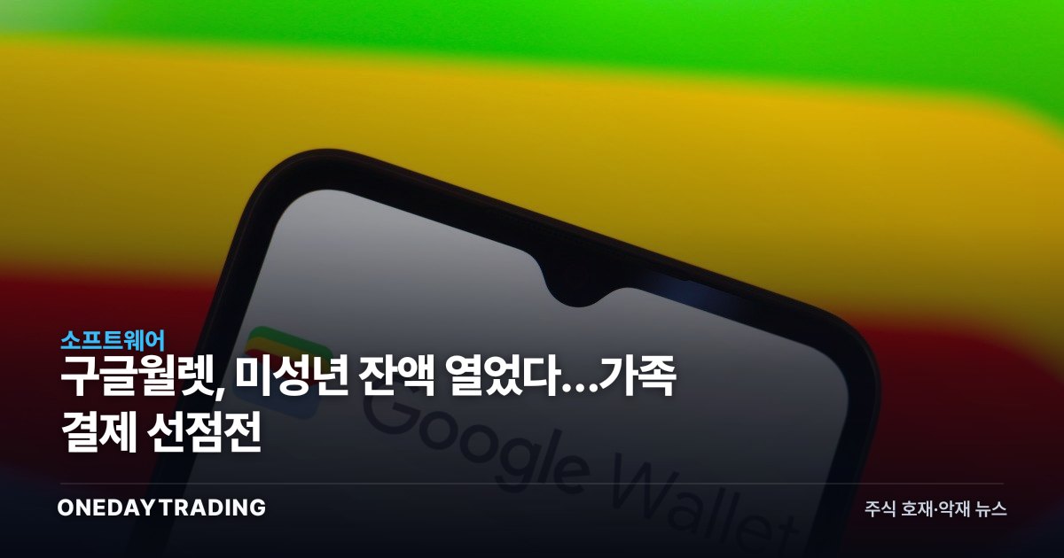 구글월렛, 미성년 잔액 열었다…가족 결제 선점전