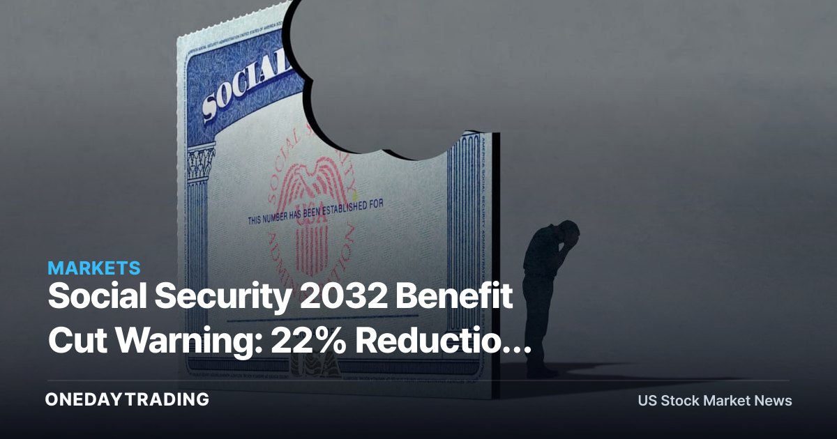 Social Security 2032 Benefit Cut Warning: 22% Reduction Threat and What Retirement Investors Must Do