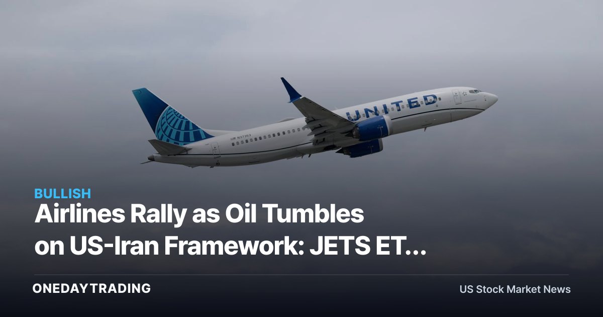 Airlines Rally as Oil Tumbles on US-Iran Framework: JETS ETF Nears 2026 High