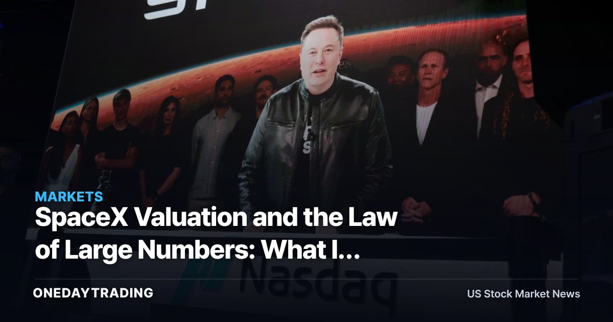 SpaceX Valuation and the Law of Large Numbers: What It Means for Mega-Cap Stocks (TSLA, AAPL, MSFT)