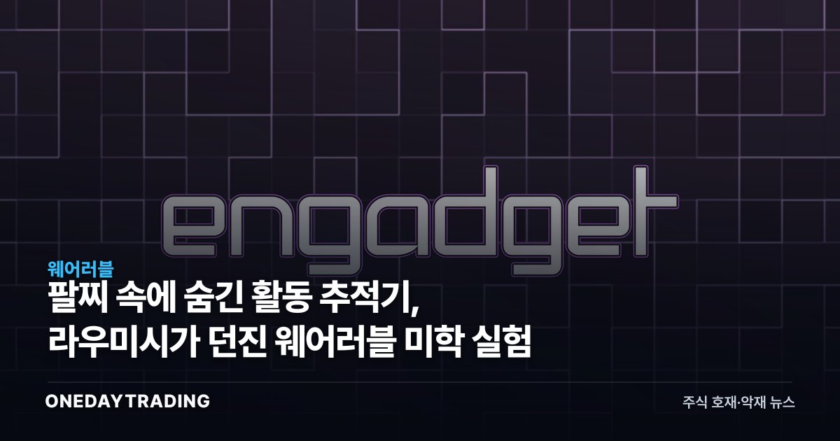 팔찌 속에 숨긴 활동 추적기, 라우미시가 던진 웨어러블 미학 실험