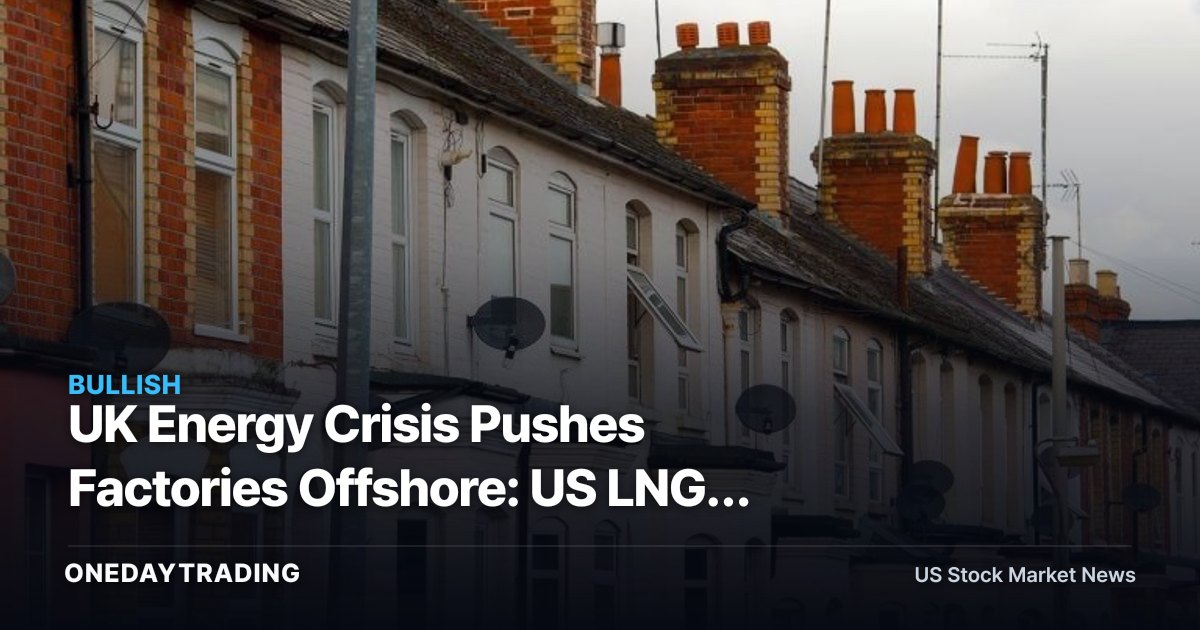 UK Energy Crisis Pushes Factories Offshore: US LNG, Chemical Stocks Stand to Gain