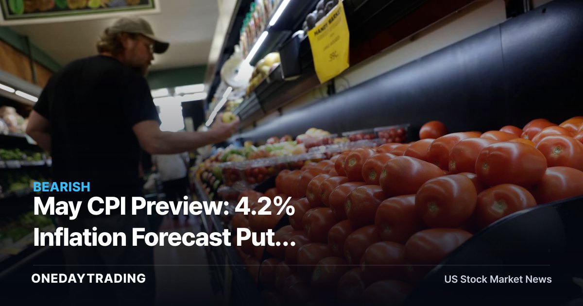 May CPI Preview: 4.2% Inflation Forecast Puts Stocks, Rates and Banks on Edge