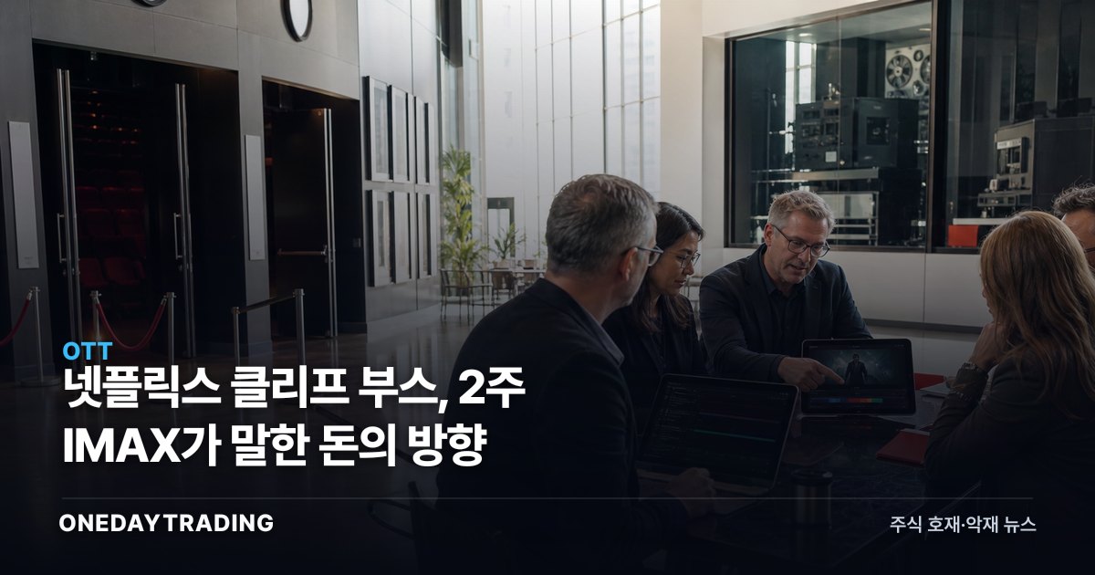 넷플릭스 클리프 부스, 2주 IMAX가 말한 돈의 방향