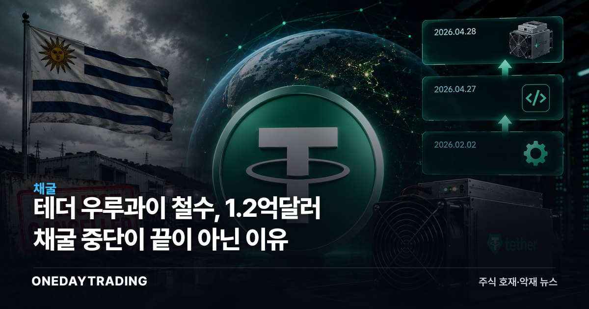 테더 우루과이 철수, 1.2억달러 채굴 중단이 끝이 아닌 이유