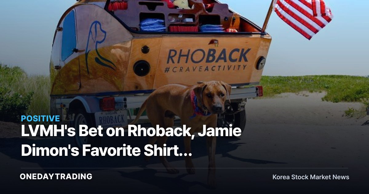 LVMH's Bet on Rhoback, Jamie Dimon's Favorite Shirt: Investment Implications for Premium Athleisure