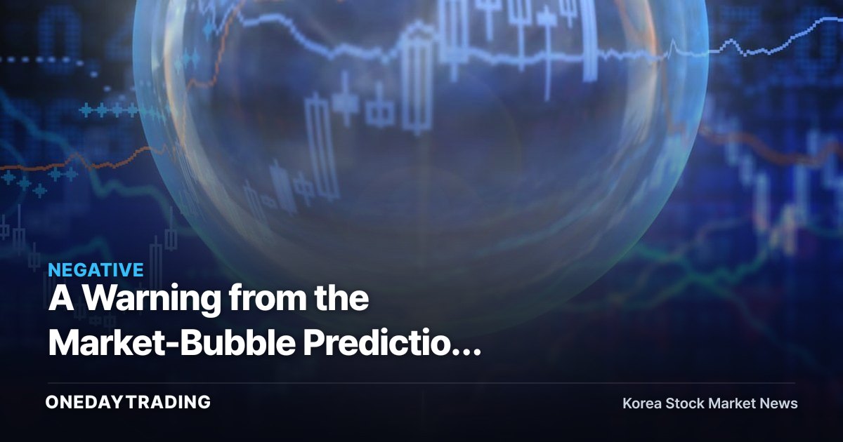 A Warning from the Market-Bubble Prediction Model: The Concentration Signal That's Scarier Than a Price Surge