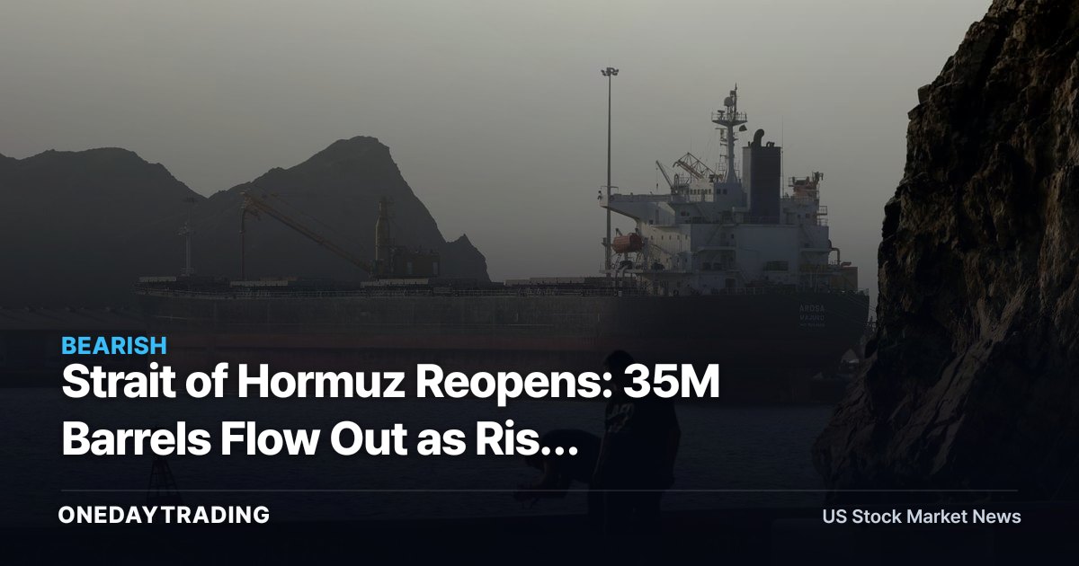 Strait of Hormuz Reopens: 35M Barrels Flow Out as Risk Premium Fades — XOM, CVX, Tanker Stocks