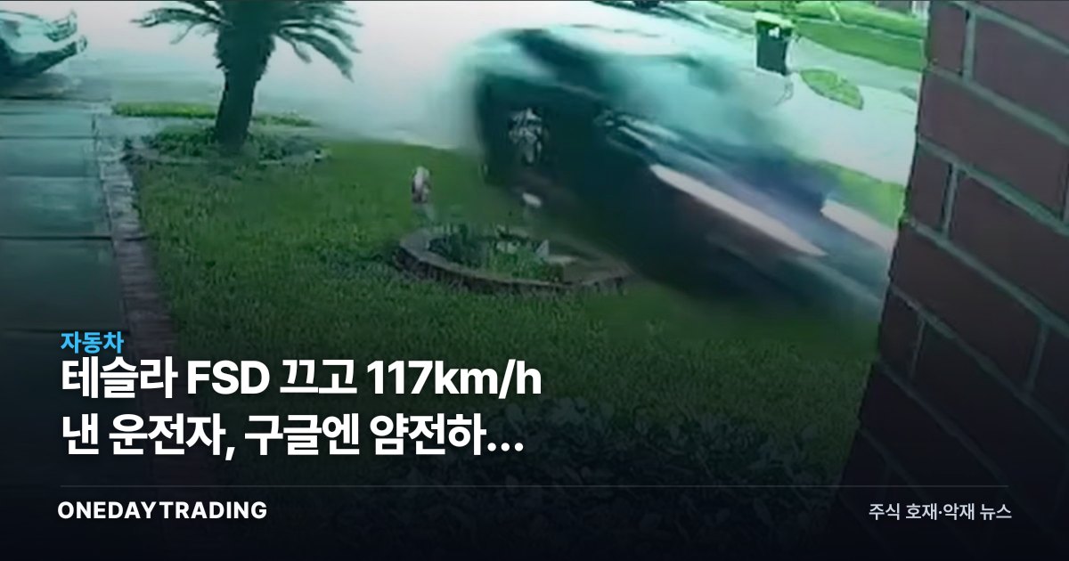 테슬라 FSD 끄고 117km/h 낸 운전자, 구글엔 얌전하다 검색해뒀다