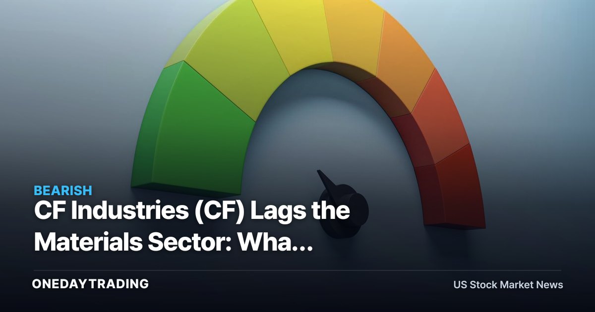 CF Industries (CF) Lags the Materials Sector: What Nitrogen Fertilizer Investors Should Watch