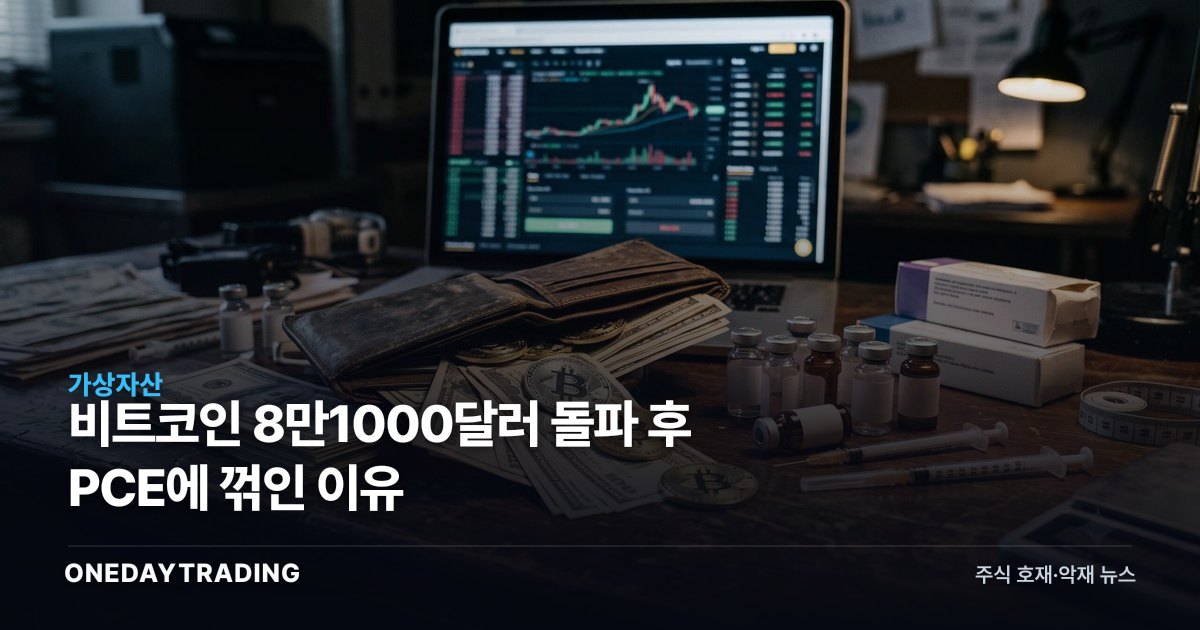 비트코인 8만1000달러 돌파 후 PCE에 꺾인 이유