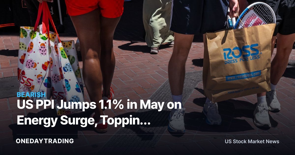 US PPI Jumps 1.1% in May on Energy Surge, Topping Forecasts — Rate-Cut Bets Cool