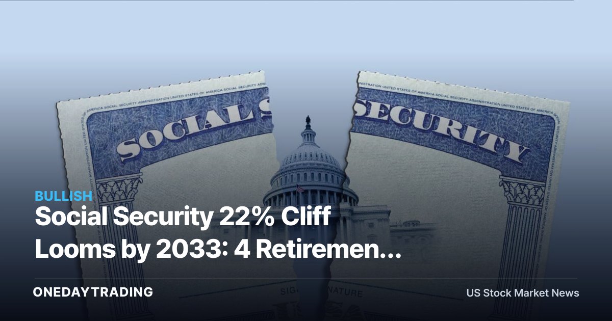 Social Security 22% Cliff Looms by 2033: 4 Retirement Income Plays Beyond Washington