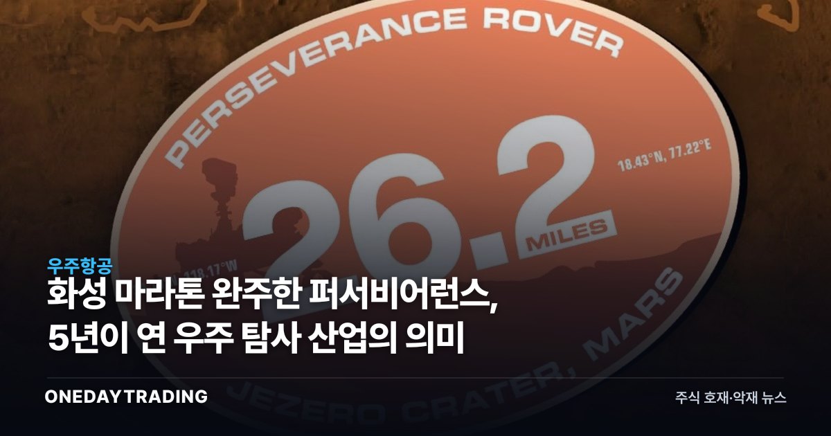 화성 마라톤 완주한 퍼서비어런스, 5년이 연 우주 탐사 산업의 의미