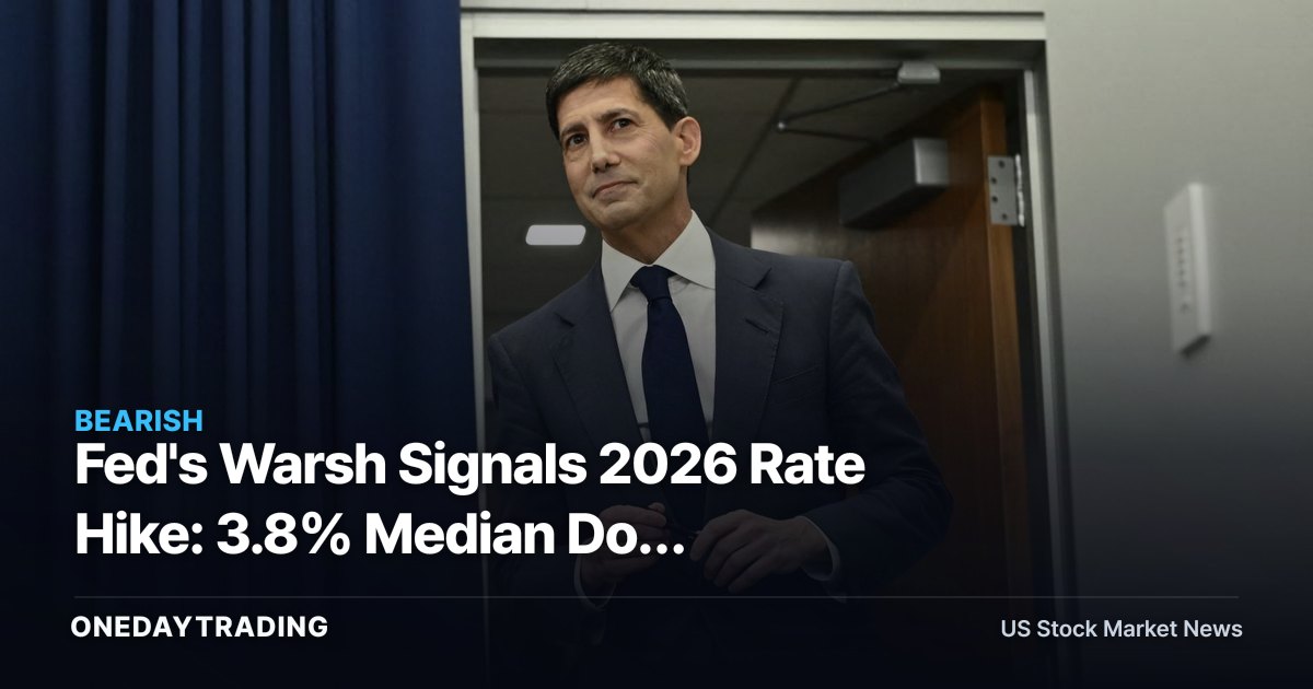 Fed's Warsh Signals 2026 Rate Hike: 3.8% Median Dot Pressures Tech, Lifts Banks