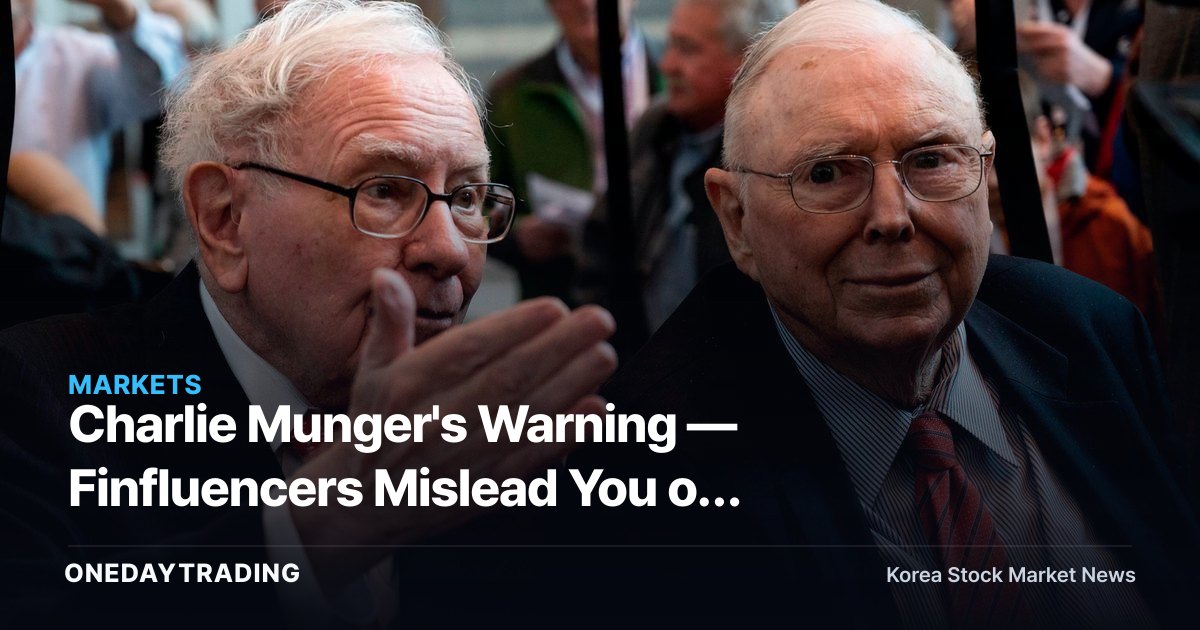 Charlie Munger's Warning — Finfluencers Mislead You on Purpose, and the Real Formula for Wealth