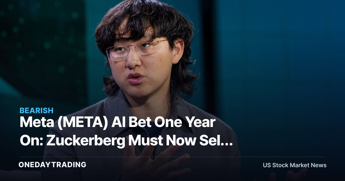 Meta (META) AI Bet One Year On: Zuckerberg Must Now Sell Alexandr Wang's Model