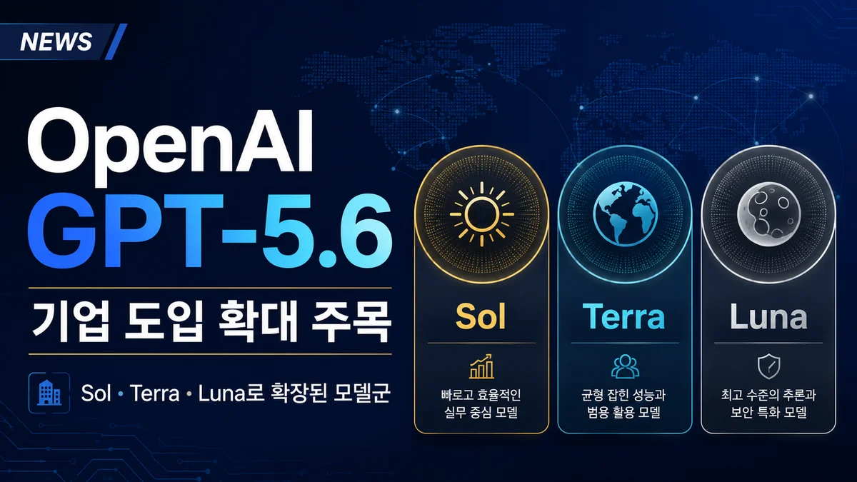 OpenAI GPT-5.6 모델군 — Sol·Terra·Luna